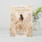 Invitation élégante de couverture de magazine pour (Debout devant)