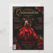 Invitation élégante de couverture de magazine pour (Devant)