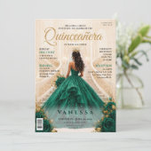 Invitation élégante de couverture de magazine pour (Debout devant)