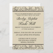 Invitation élégante de crâne (Devant / Derrière)