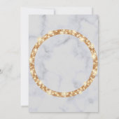 Invitation élégante de dédicace de bébé en or (Dos)