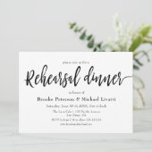 Invitation élégante de dîner de répétition de call (Debout devant)