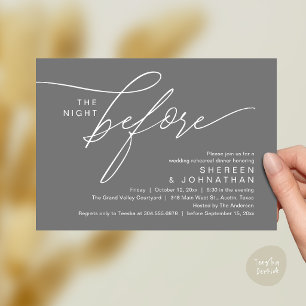 Invitation élégante de dîner de répétition de mari
