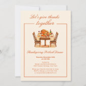 Invitation élégante de dîner de Thanksgiving pour (Devant)