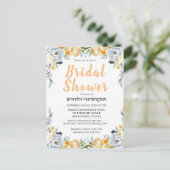 Invitation élégante de douche de mariage florale p (Debout devant)