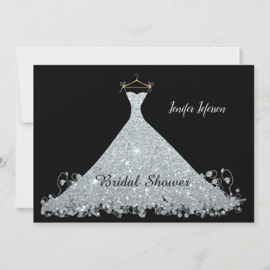 Invitation élégante de douche de mariée (Devant)