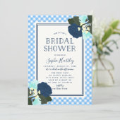 Invitation élégante de douche de mariée florale au (Debout devant)