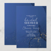 Invitation élégante de douche de mariée, Moderne (Devant / Derrière)