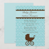 Invitation élégante de douche de voiture d'enfant (Devant / Derrière)