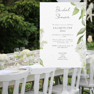 Invitation élégante de douche nuptiale aux Hydrang