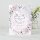 Invitation Élégante de douche nuptiale Blush (Debout devant)