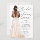 Invitation Élégante de douche nuptiale Gown (Devant)