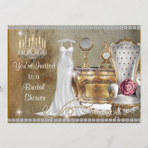 INVITATION ÉLÉGANTE DE DOUCHE VINTAGE BRIDAL
