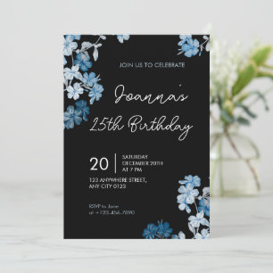 Invitation élégante de fête d'anniversaire à motif