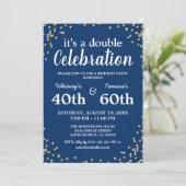 Invitation élégante de fête d'anniversaire conjoin (Debout devant)
