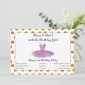 Invitation élégante de fête de ballerine (Debout devant)