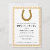 Invitation élégante de fête de Derby avec fer à ch (Devant)