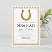 Invitation élégante de fête de Derby avec fer à ch (Debout devant)