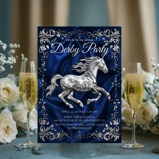 Invitation élégante de fête de Derby de cheval en