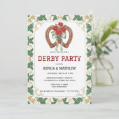 Invitation élégante de fête de Derby floral (Debout devant)
