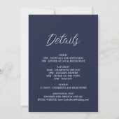 Invitation élégante de fête de fiançailles / dîner (Dos)