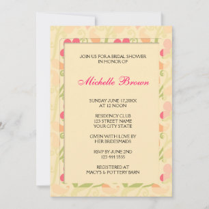Invitation élégante de Fête de la mariée