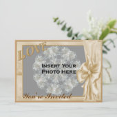 Invitation élégante de Fête de la mariée de photo (Debout devant)