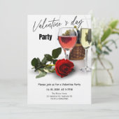 Invitation élégante de fête de la Saint-Valentin r (Debout devant)