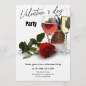Invitation élégante de fête de la Saint-Valentin r (Devant)