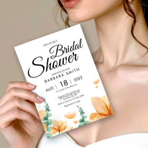 Invitation élégante de Fête de Mariage Florale aux