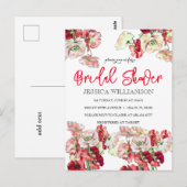 Invitation élégante de Fête de Mariée à Fleur de S (Devant / Derrière)