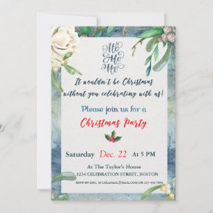 Invitation élégante de fête de Noël
