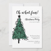 Invitation élégante de fête de Noël avec arbre de  (Devant)