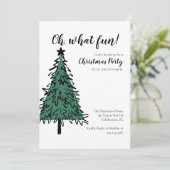 Invitation élégante de fête de Noël avec arbre de  (Debout devant)