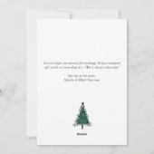 Invitation élégante de fête de Noël avec arbre de  (Dos)