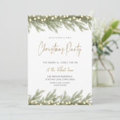 Invitation élégante de fête de Noël en vert (Debout devant)