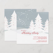 Invitation élégante de fête de vacances d'arbres (Devant / Derrière)