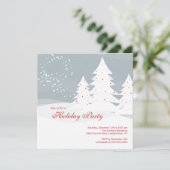 Invitation élégante de fête de vacances d'arbres (Debout devant)