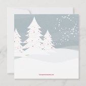 Invitation élégante de fête de vacances d'arbres (Dos)