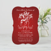 Invitation élégante de fête de vacances de joie de (Debout devant)