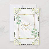 Invitation élégante de fiançailles florales (Dos)