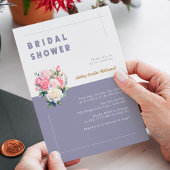 Invitation Élégante de Fleurs pour Baby Shower de 