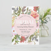 Invitation élégante de fleurs pour la douche de la (Debout devant)