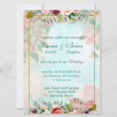 Invitation Élégante de Floraison et de Verdure (Devant)