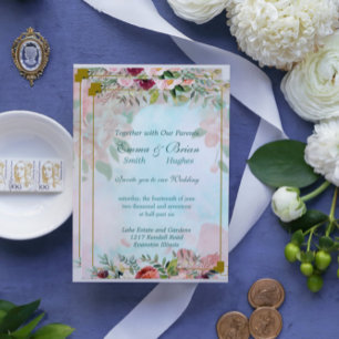 Invitation Élégante de Floraison et de Verdure