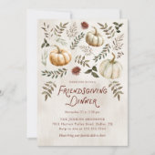 Invitation élégante de Friendsgiving sur le thème  (Devant)