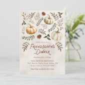 Invitation élégante de Friendsgiving sur le thème  (Debout devant)