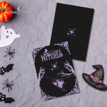 Invitation élégante de Halloween à la lavande sorc