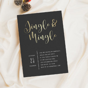 Invitation Élégante de Jingle & Mingle Party