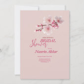Invitation Élégante de la douche nuptiale en fleur (Devant)